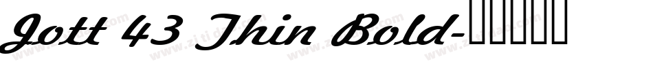 Jott 43 Thin Bold字体转换